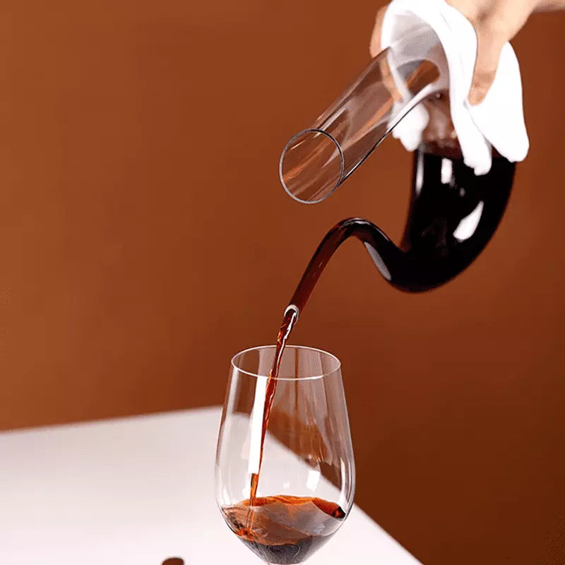 Decanter de Vinho Recipiente de Vidro Cisne Decantador Lenogue